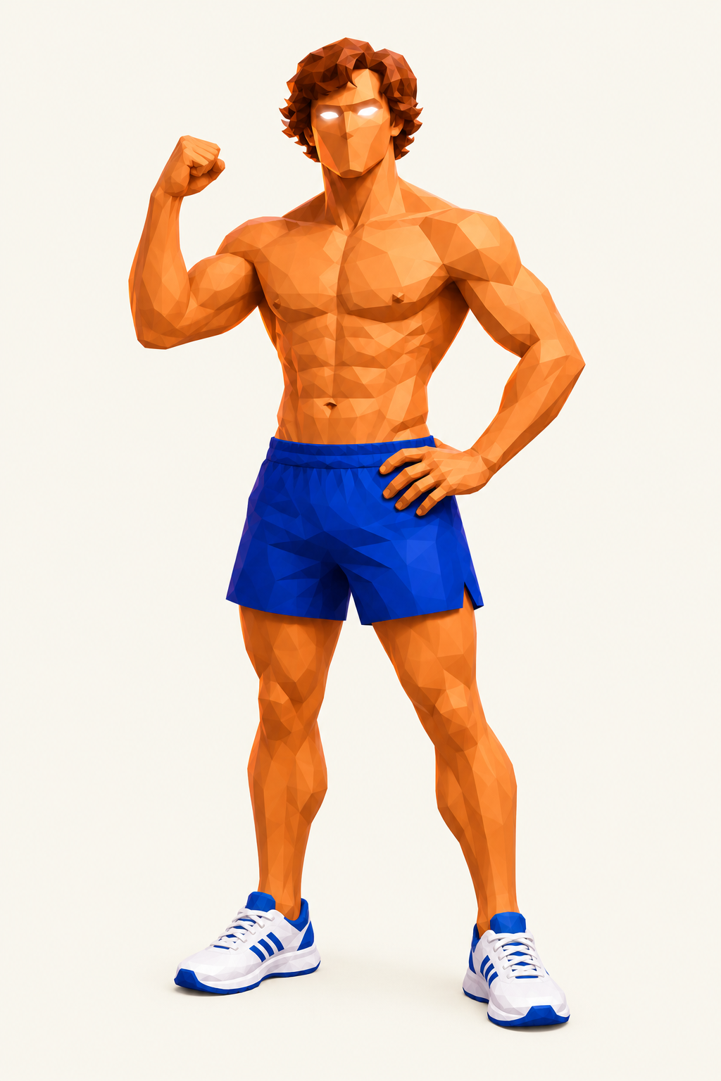 Body Club mascot celebrating